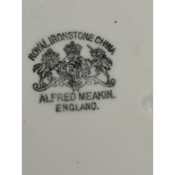 Royal Ironstone China Alfred Meakin England Plate Copper Tea Leaf PatternAntique - Picture 3 of 5